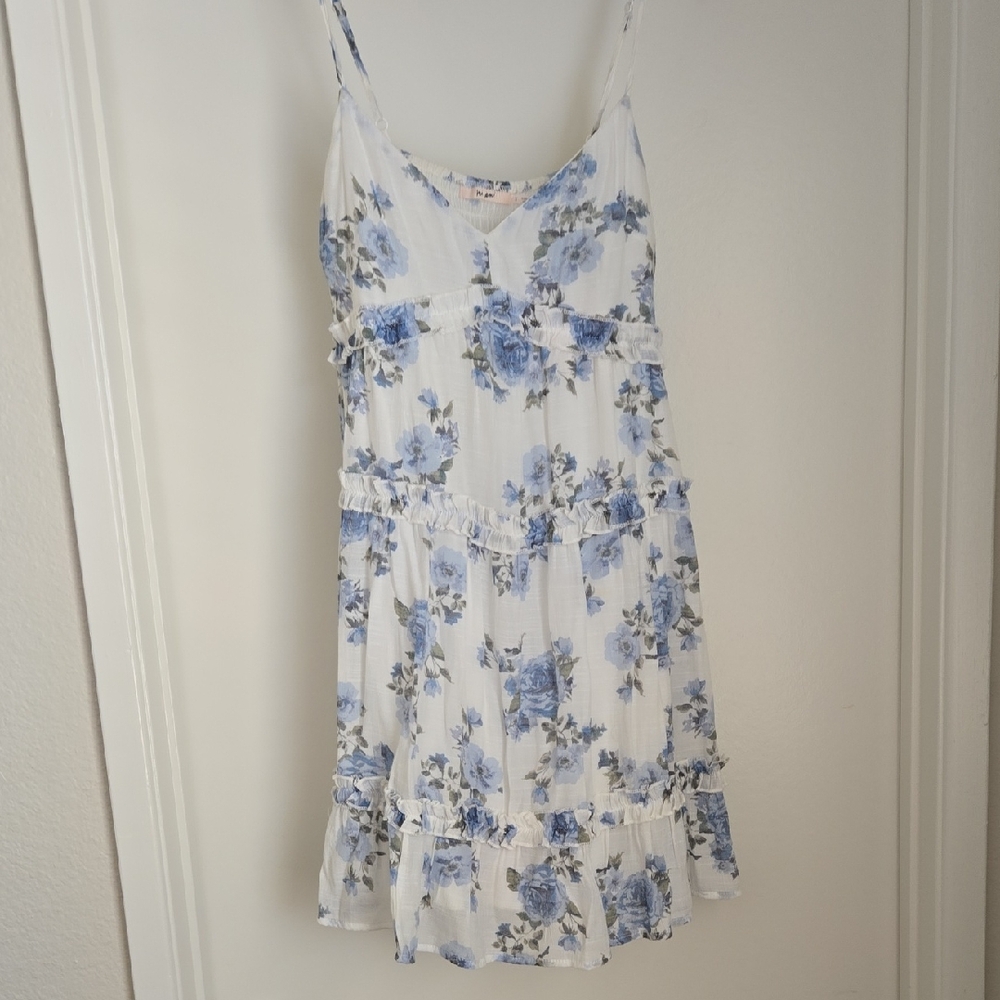 Miami Blue and White Floral Dress